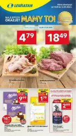 Lewiatan gazetka Strona 1: Ćwiartka z kurczaka tylna €4,99, Karczek wieprzowy bez kości €17,99