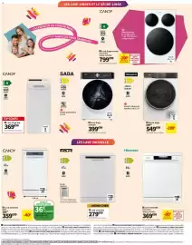 Catalogue Conforama page 14: CANDY Lave-linge top €369,00, SABA Lave-linge séchant €399,99