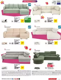 Catalogue Conforama page 3: Manuelle Butler Canapé d'angle de relaxation €1.249,00, Moby Canapé d'angle convertible €1.349,00