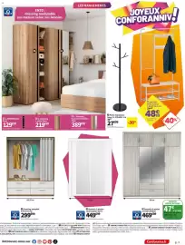Catalogue Conforama page 9: Pluton Armoire 8 portes 2 tiroirs €469,99, Lizy Dressing complet 4 tiroirs €299,00