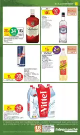 Catalogue Intermarché page 13: POLIAKOV VODKA €10,11, Red Bull Energy Drink €1,15