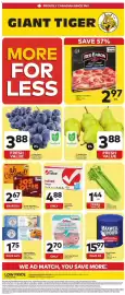 Giant Tiger flyer week 37 Page 1: Fresh value blue grapes €3,88, Giant Value black forest ham €2,70