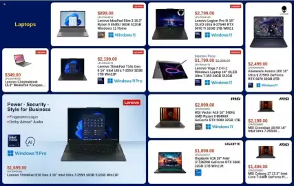 Canada Computers flyer Page 2: Msi msi crosshair 16 hx 16" intel ultra 7-255hx... €2.199,00
