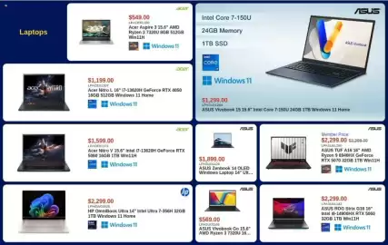 Canada Computers flyer Page 3: Asus zenbook 14 oled windows laptop 14" ult... €1.899,00