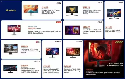 Canada Computers flyer Page 4: Samsung Odyssey 27" 2560 x 1440 QHD OLED 500Hz Gaming Monitor €799,99