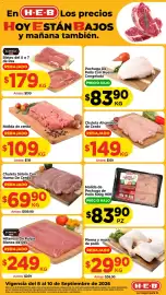 Folleto HEB Página 1: H E B Molida de Pechuga de Pollo €83,90, Pechuga De Pollo Con Hueso Congelada €8.390,00