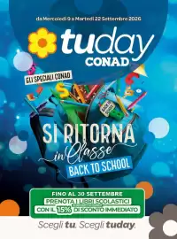 Volantino Conad Tuday Pagina 1: Libri scolastici