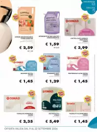 Volantino Conad Pagina 13: Assorbenti soft Conad €1,29, Detergente intimo lenitivo Conad Essentiae €1,59