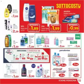 Volantino MerSi Supermercati Pagina 15: Vidal Bagno schiuma €1,39, NIVEA Deodorante €2,29