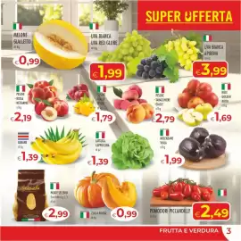 Volantino MerSi Supermercati Pagina 3: Zucca Rossa €0,99, Patate Selenio €2,99