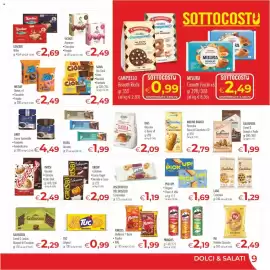 Volantino MerSi Supermercati Pagina 9: SAIWA Oro Ciok €2,49, Lago Crostatine €1,29