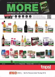 Spar Tops catalogue Page 1: Richelieu Premium International Brandy €224,99, Amarula Premium Cream Liqueur €179,99