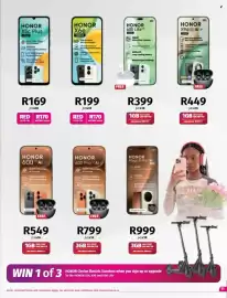 Vodacom catalogue Page 11: HONOR 600 AI €549,00, HONOR X9d 5G AI €449,00