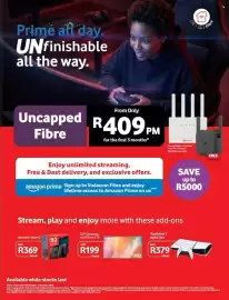Vodacom catalogue Page 17: 55" Samsung UHD Smart TV €199,00, PlayStation 5 Digital Slim €379,00