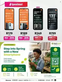Vodacom catalogue Page 19: REDMI A7 Pro €189,00, Xiaomi 17T €799,00