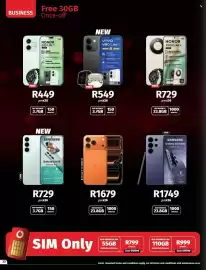 Vodacom catalogue Page 30: IPhone 17 Pro 256GB 5G €1.679,00, SAMSUNG Galaxy S26 Ultra €1.749,00