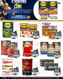 Take 'n Pay catalogue week 37 Page 5: TOMCO SUGAR BEANS €22,00, Everyday Tomato Puree or Tomato / Onion Mix €25,00