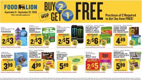Food Lion weekly ad week 37 Page 15: Totino's pizza rolls €4,99, Kerrygold pure irish butter sticks €5,49