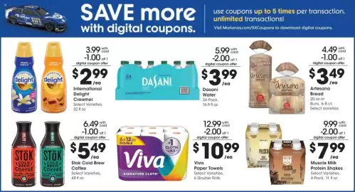 Mariano's weekly ad week 37 Page 14: Dasani Water €3,99, International Delight Creamer €2,99