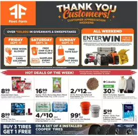Mills Fleet Farm weekly ad week 37 Page 1: Kaytee 45-lb. Bonus Bag Basic Blend Wild Bird Food €16,99, Federal Top Gun €8,99