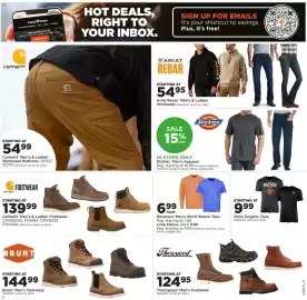 Mills Fleet Farm weekly ad week 37 Page 15: Carhartt Men's & Ladies' Workwear Bottoms €54,99