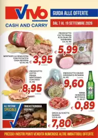 Volantino Vivo Supermercati Pagina 1: Mortadella Gran Rosa Casa Modena €3,95, Prosciutto cotto Praga Bohemien €5,99