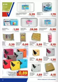 Volantino Vivo Supermercati Pagina 42: Tovaglioli tissù infibra €0,89, Tovaglioli royal bianchi €1,89