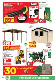 Mr Bricolage folder Pagina 16: Abri FLODOVA €949,00, Carport €699,00