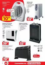 Mr Bricolage folder Pagina 2: Radiateur céramique SAFE-T HEATER 2000 €32,99, Radiateur bain d'huile FOGO €55,99