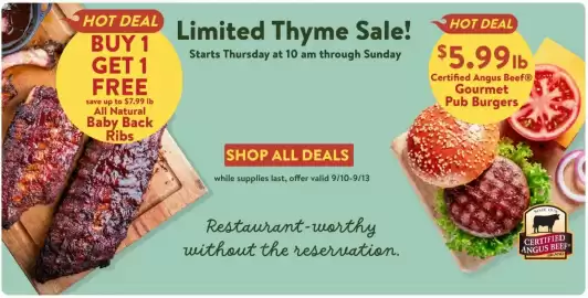 Fresh Thyme weekly ad week 37 Page 1