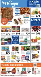 Kroger weekly ad week 37 Page 1: Personal Watermelon, Cantaloupe or Honeydew Melons €6,00, Bud Light or Budweiser €11,99