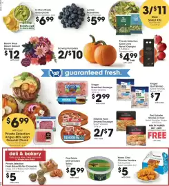 Kroger weekly ad week 37 Page 12: Dole Salad Kits €11,00, In-Store Made Guacamole €6,99