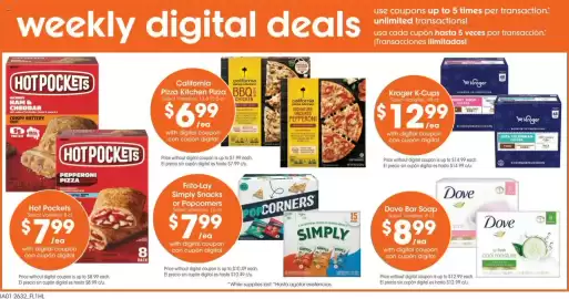 Food 4 Less weekly ad week 37 Page 2: Kroger K-Cups €12,99, Dove Bar Soap €8,99