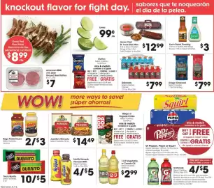 Food 4 Less weekly ad week 37 Page 3: Kroger charcoal €7,99, Juanita's Menudo €14,49