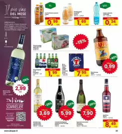 Volantino Eurospar Pagina 23: Birra Strong Lager doppio malto Tennent's Super €7,99, Acqua naturale Vitasnella €0,34