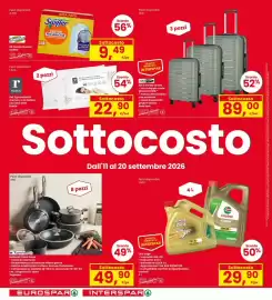 Volantino Eurospar Pagina 8: Batteria Class Stone Tognana €49,90, Set 3 trolley in abs New York €89,00