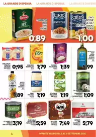 Volantino Enne Market Pagina 4: Sardanelli tonno pinna gialla €5,59, Flora riso bellinsalata €1,79