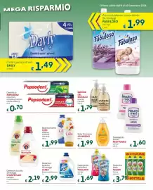 Volantino DiMeglio Pagina 7: Detergente pavimenti Fabuloso €1,69, Detersivo lavatrice Lanza Brezza mediterranea €2,99