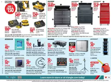 Canadian Tire flyer week 37 Page 19: Motomaster 3000-lb ratchet tie-downs €39,99, Mastercraft 5-Tier Steel Tote Rack €79,99