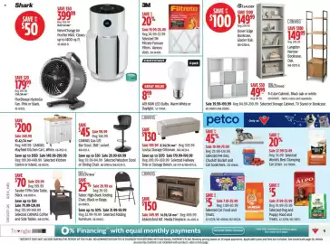Canadian Tire flyer week 37 Page 9: Certified A19 60W LED Bulbs €8,99, Canvas abbotsford 60" media fireplace €349,99