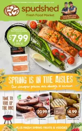 Spudshed catalogue week 37 Page 1: Washed Potatoes 4kg €4,99, Glyngore Salmon Twin Portions €7,99