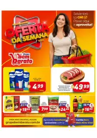Catálogo Supermercado Bem Barato semana 37 Página 1: Coca cola 2l + fanta guaraná 2l €16,99, Leite l. vida itambé 1l €4,99