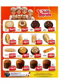 Catálogo Supermercado Bem Barato semana 37 Página 3: Panetone poli frutas €25,99, Bolo seco de fubá €18,99
