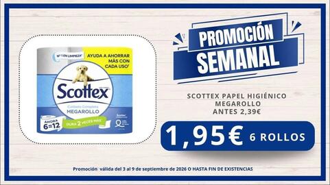 Folleto Cash Jesuman Página 2: Scottex - papel higiénico megarollo €2,19