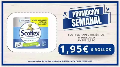 Folleto Cash Jesuman Página 2: Scottex - papel higiénico megarollo €2,19