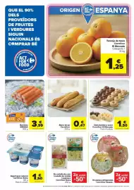 Folleto Carrefour Express Página 2: Carrefour - taronja de taula €1,25, Carrefour - iogurt grec natural extra €1,50