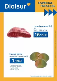 Folleto Dialsur Cash & Carry semana 37 Página 1: Lomo bajo vaca 5-6 €16,99, Mango - mango pieza €1,19