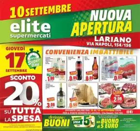Volantino Elite settimana 37 Pagina 1: Colavita Il Tradizionale Olio extra vergine di oliva €3,99