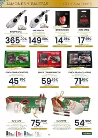 Catálogo Makro Página 53: Los Pedroches encinegra paleta bellota €149,00, El Chato jamón bodega + chorizo + salchichón €75,00