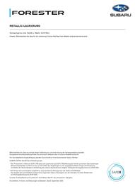 Subaru Flugblatt | Forester Seite 2
